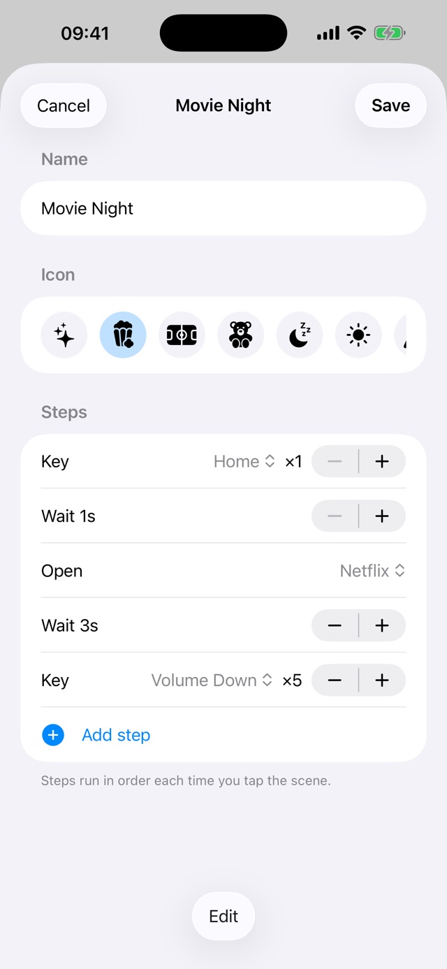 Scene editor